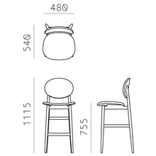 Load image into Gallery viewer, アウトライン バースツール(スモーク)