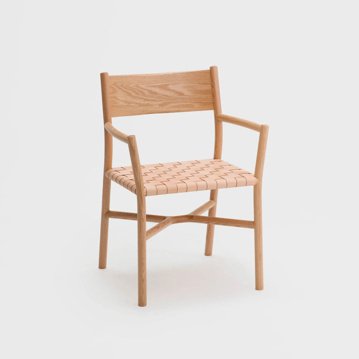 Ariake_ArmChair_Oak_LeatherStr
