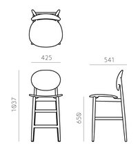 Load image into Gallery viewer, アウトライン バースツール(スミ)