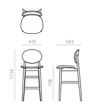 Load image into Gallery viewer, アウトライン バースツール(スミ)